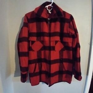 Sz.40 Johnson Woolen Mills Vintage USA Buffalo Plaid Hunting Wool Coat Jacket